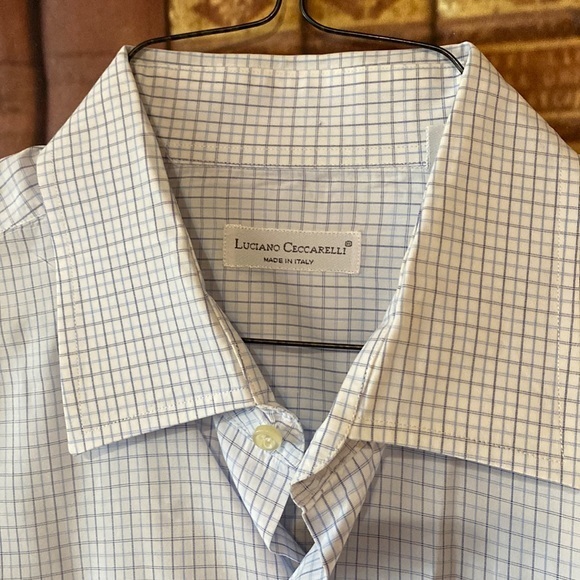 Luciano Ceccarelli Made in Italy button down‎ dress shirt 17 1/2 34/35 - Picture 1 of 4